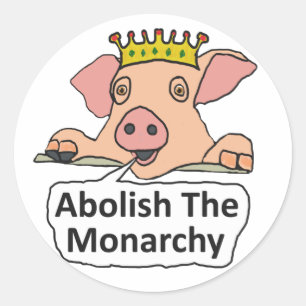 Sticker Rond Abolir La Monarchie