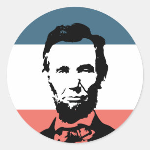 Sticker Rond Abraham Lincoln 16ème Président
