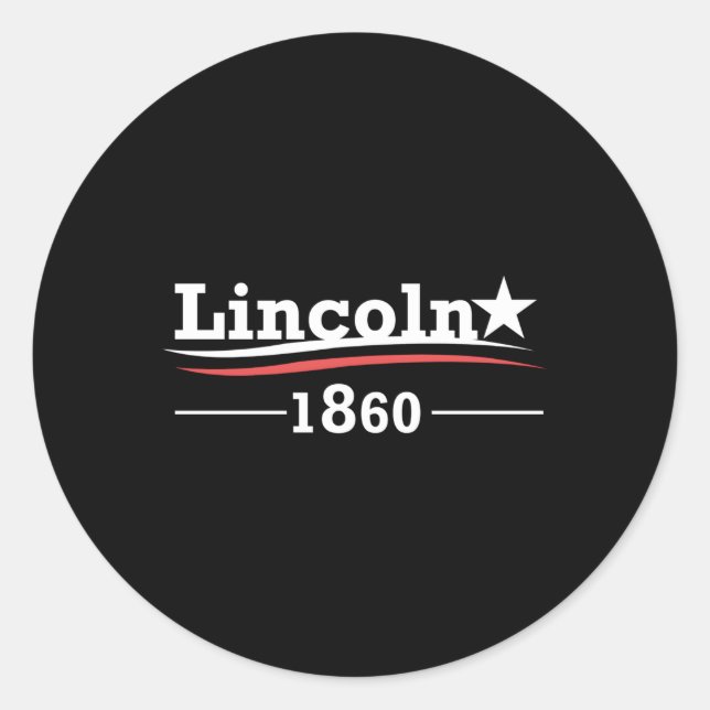 Sticker Rond Abraham Lincoln Président de la campagne Abe (Devant)