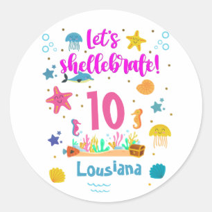 Sticker Rond Abrite L'Océan Marin En Mer Anniversaire