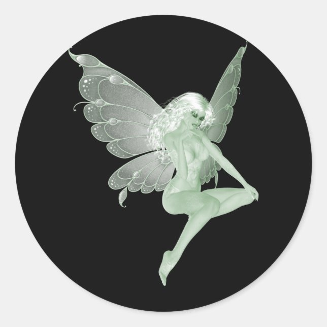 Sticker Rond Absinthe Art Signature Green Fairy 1A (Devant)