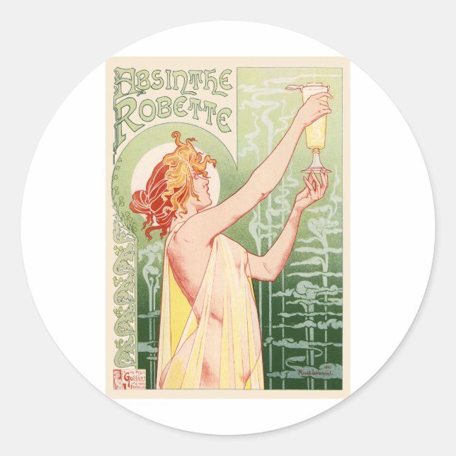 Sticker Rond Absinthe Robette (Devant)