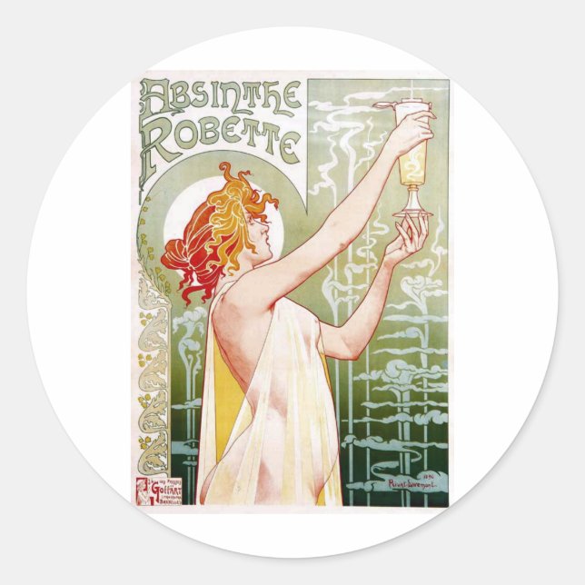 Sticker Rond Absinthe Robette (Devant)