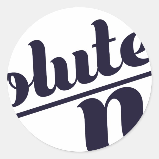 Sticker Rond Absolument pas (Devant)