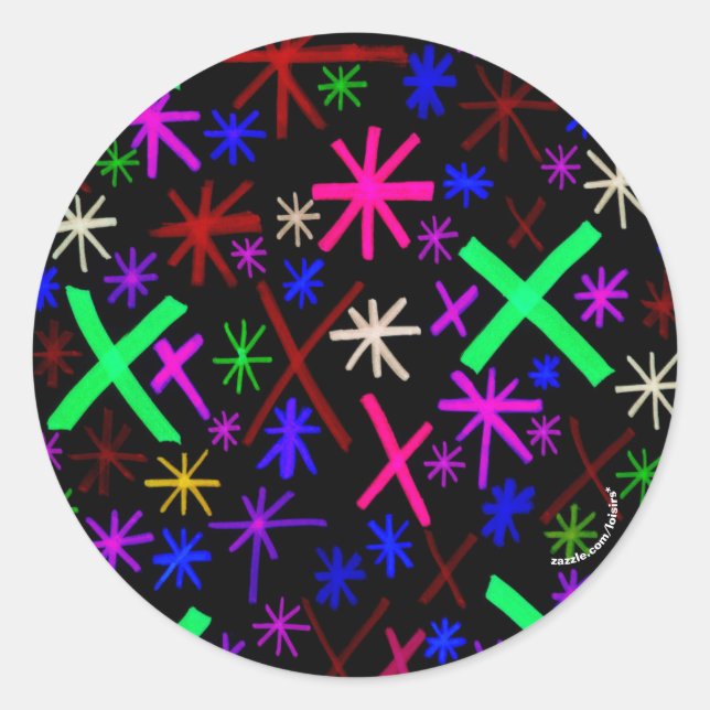 Sticker Rond Abstrait (Devant)