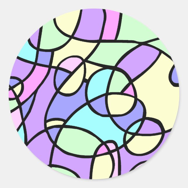 Sticker Rond Abstrait (Devant)
