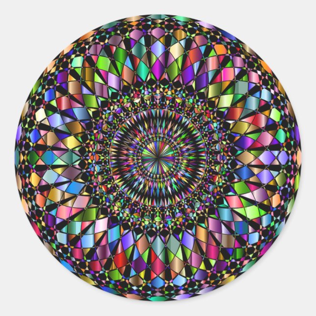 Sticker Rond Abstrait (Devant)