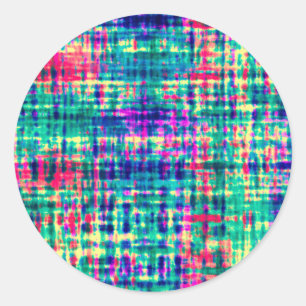 Sticker Rond Abstrait coloré moderne teint Motif de teinture
