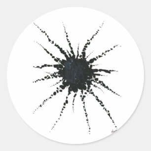 Sticker Rond Abstrait dans les formes de bande et de lettres 3