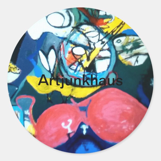 Sticker Rond Abstrait jazz du printemps Jeff Hankamer Artjunkha (Devant)