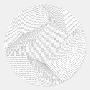 Sticker Rond Abstrait, moderne, simple, dynamique motif de lign