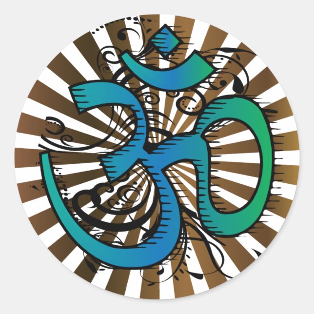 Sticker Rond Abstrait-om-4 (Devant)