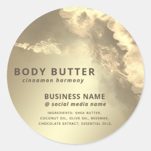 Sticker Rond Abstrait or moderne produit d'encre artistique mod