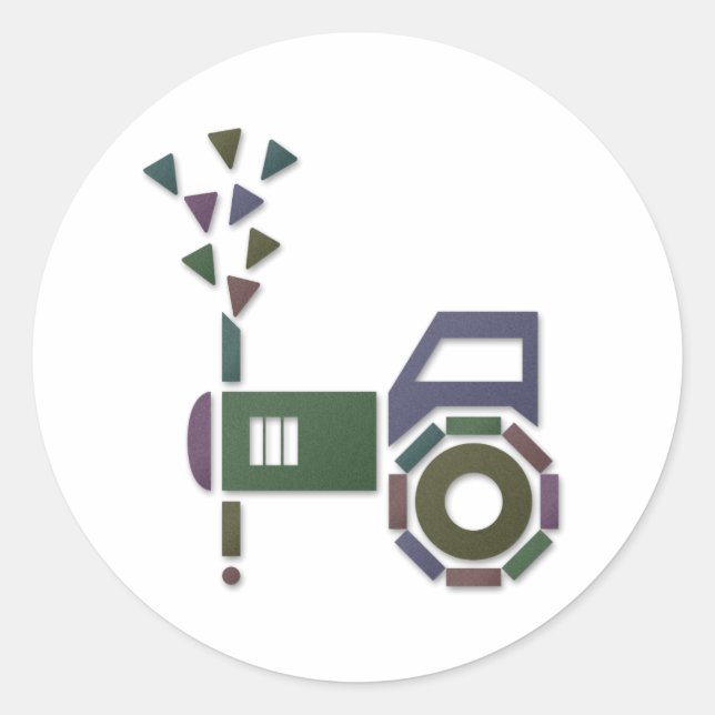 Sticker Rond Abstrait ou (Devant)