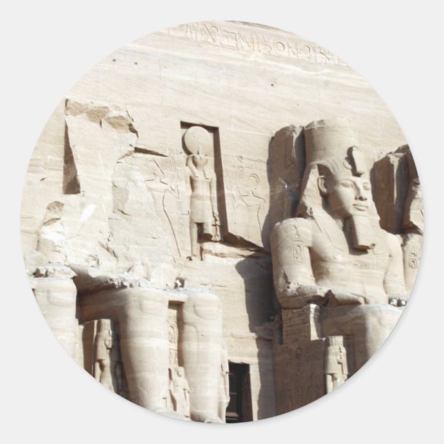 Sticker Rond abu simbel pharoahs (Devant)