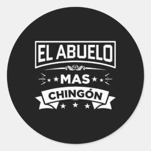 Sticker Rond Abuelo Mas Chingon Fête des pères espagnole Dia De
