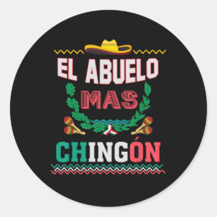 Sticker Rond Abuelo Mas Chingon Mexicaine Abuelito Fête des pèr