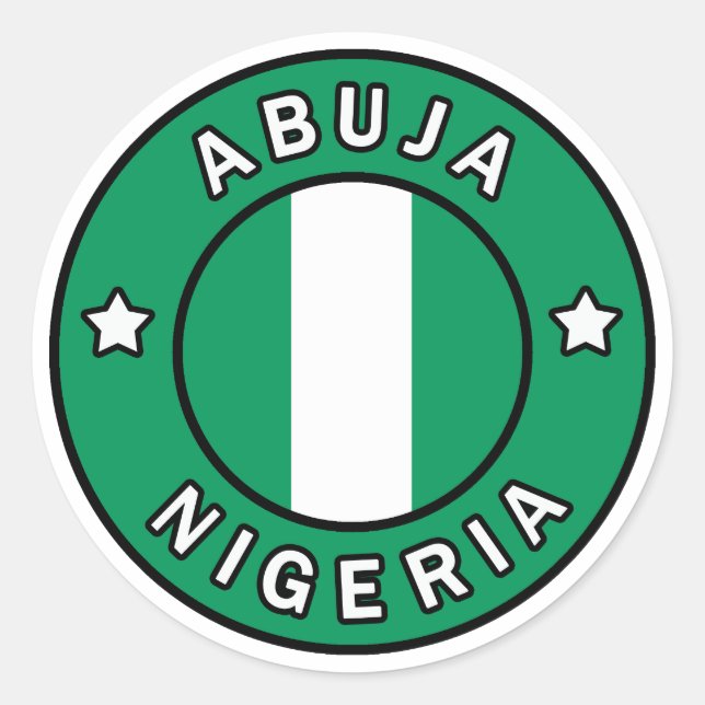 Sticker Rond Abuja Nigeria (Devant)
