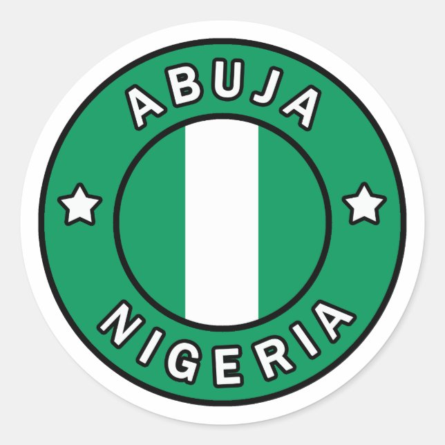 Sticker Rond Abuja Nigeria (Devant)