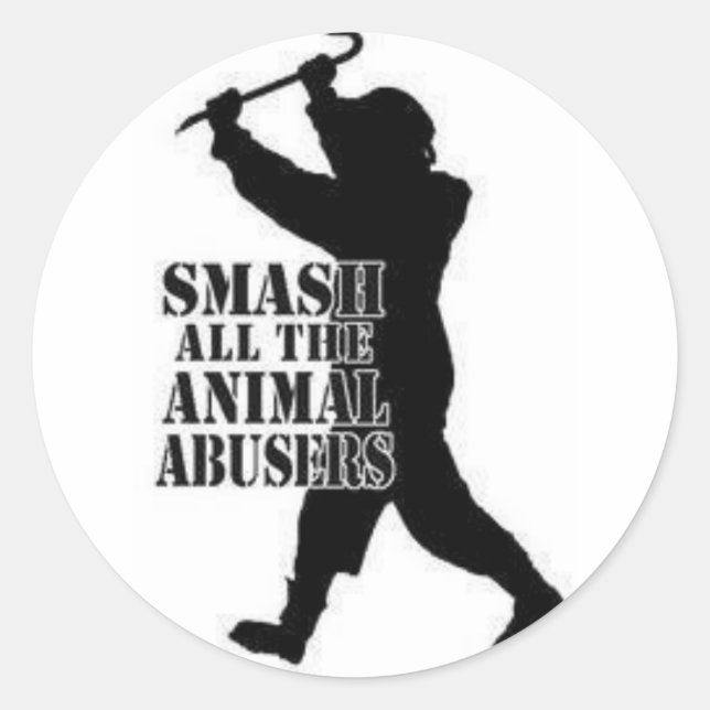 Sticker Rond Abuseurs d'animaux de mash (Devant)