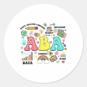 Sticker Rond Aby Thérapiste Comportement Analyste Autisme Théra