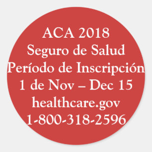Sticker Rond ACA Período de Inscripción - Resistencia Roja