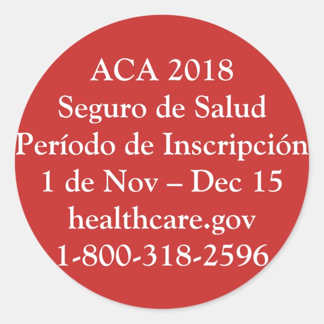 Sticker Rond ACA Período de Inscripción - Resistencia Roja (Devant)