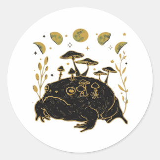Sticker Rond Academia Moon Sorcière Goblincore Esthétique Greno