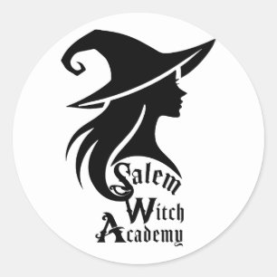 Sticker Rond Académie de sorcières de Salem Sorcières wiccans F