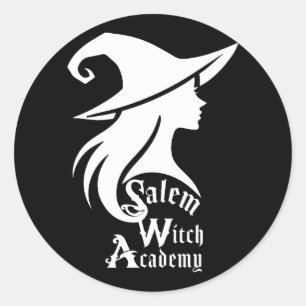 Sticker Rond Académie de sorcières de Salem Sorcières wiccans F