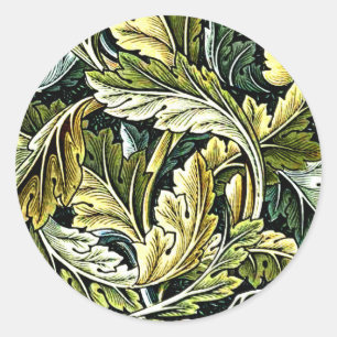 Sticker Rond Acanthus, un motif de William Morris,