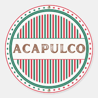 Sticker Rond Acapulco City Pride Emblem – Mexican Identity