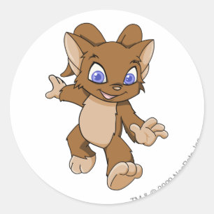 Sticker Rond Acara Brown