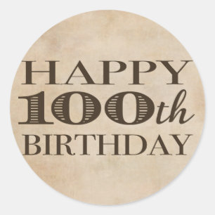 Sticker Rond Accent du 100e anniversaire