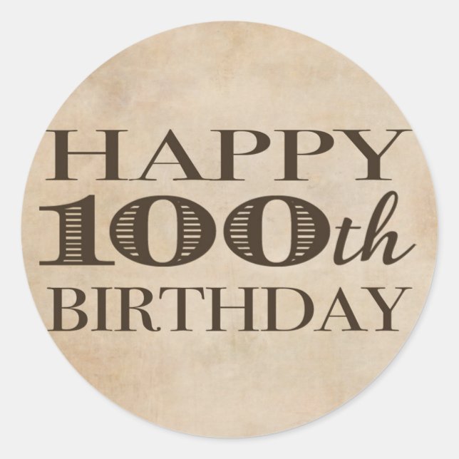 Sticker Rond Accent du 100e anniversaire (Devant)