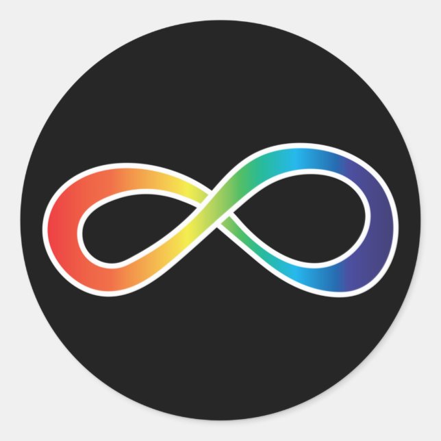 Sticker Rond Acceptation de la Sensibilisation sur l'autisme de (Devant)