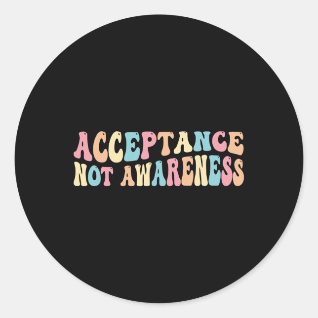 Sticker Rond Acceptation Neurodiversité Autisme Neurodivergent (Devant)