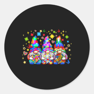 Sticker Rond Accepter Comprendre Amour Gnome Sensibilisation su