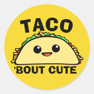 Sticker Rond Accès de taco mignon