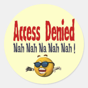 Sticker Rond Accès refusé