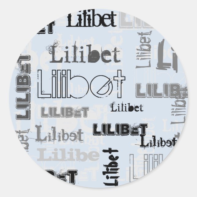 Sticker Rond Accessoires Cadeaux Bleus Dusty pour filles tendan (Devant)