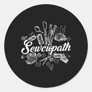 Sticker Rond Accessoires de couture Sewciopath Devis de chaudiè