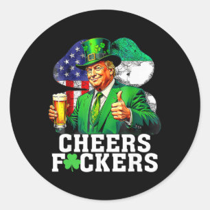 Sticker Rond Acclamations Ers Saint-Patrick Drôle de Boisson Bi