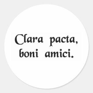 Sticker Rond Accords clairs, bons amis