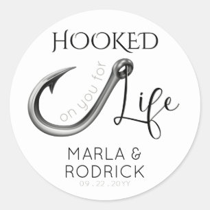 Sticker Rond Accro à toi pour la vie Mariage