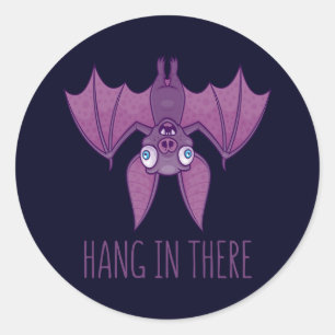 Sticker Rond Accrochez-Vous Là-Bas Vampire Wacky