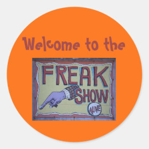Sticker Rond Accueil à l'autocollant de freakshow