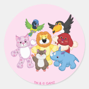 Sticker Rond Accueil à Webkinz !