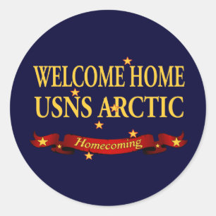 Sticker Rond Accueil Bienvenue USNS Arctic