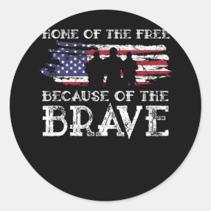 Sticker Rond Accueil des Libres à cause du Brave nom militaire